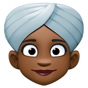 👳🏿‍♀️ Emoji Frau mit Turban: dunkle Hautfarbe Facebook 4.0.