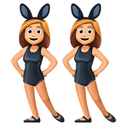 👯🏼 Emoji Personas Con Orejas De Conejo: Tono De Piel Claro Medio en Facebook 4.0.
