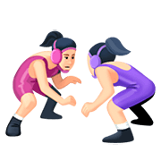 🤼🏻‍♀️ Emoji Mujeres Luchando, Tono De Piel Claro en Facebook 4.0.