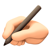 ✍🏻 Emoji Escrevendo à Mão: Pele Clara na Facebook 4.0.