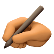 ✍🏽 Emoji Mano Escribiendo: Tono De Piel Medio en Facebook 4.0.
