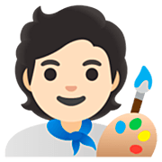 Emoji 🧑🏻‍🎨 Artista: Carnagione Chiara su Google 15.0.