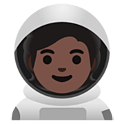 🧑🏿‍🚀 Emoji Astronauta: Tono De Piel Oscuro en Google 15.0.