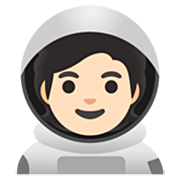 Astronaut(in): helle Hautfarbe Google 15.0.
