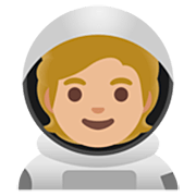 Emoji 🧑🏼‍🚀 Astronauta: Carnagione Abbastanza Chiara su Google 15.0.