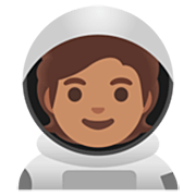 Émoji 🧑🏽‍🚀 Astronaute : Peau Légèrement Mate sur Google 15.0.