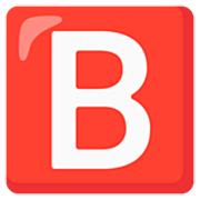 Emoji 🅱️ Gruppo Sanguigno B su Google 15.0.