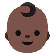 Emoji 👶🏿 Neonato: Carnagione Scura su Google 15.0.