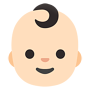 👶🏻 Emoji Bebé: Tono De Piel Claro en Google 15.0.
