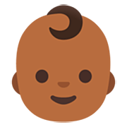 👶🏾 Emoji Bebê: Pele Morena Escura na Google 15.0.