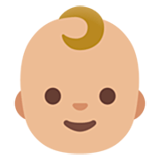 👶🏼 Emoji Baby: mittelhelle Hautfarbe Google 15.0.