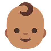 👶🏽 Emoji Bebé: Tono De Piel Medio en Google 15.0.