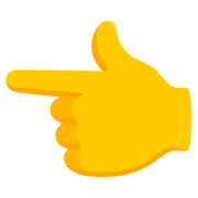 👈 Emoji Dorso Da Mão Com Dedo Indicador Apontando Para A Esquerda na Google 15.0.