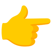 👉 Emoji Dorso De Mano Con índice A La Derecha en Google 15.0.