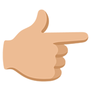 👉🏼 Emoji Dorso De Mano Con índice A La Derecha: Tono De Piel Claro Medio en Google 15.0.