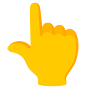 👆 Emoji Dorso Da Mão Com Dedo Indicador Apontando Para Cima na Google 15.0.