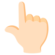 👆🏻 Emoji Dorso Da Mão Com Dedo Indicador Apontando Para Cima: Pele Clara na Google 15.0.