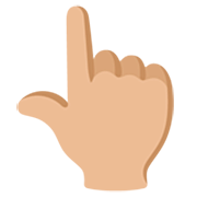 👆🏼 Emoji Dorso Da Mão Com Dedo Indicador Apontando Para Cima: Pele Morena Clara na Google 15.0.