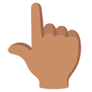 Emoji 👆🏽 Indice Alzato: Carnagione Olivastra su Google 15.0.