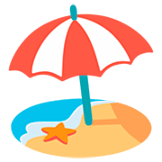 Emoji 🏖️ Spiaggia Con Ombrellone su Google 15.0.