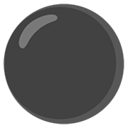 Émoji ⚫ Disque Noir sur Google 15.0.