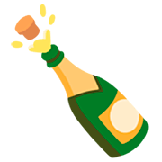 🍾 Emoji Flasche mit knallendem Korken Google 15.0.