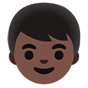 👦🏿 Emoji Niño: Tono De Piel Oscuro en Google 15.0.