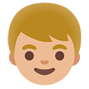 Emoji 👦🏼 Bambino: Carnagione Abbastanza Chiara su Google 15.0.