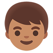 Emoji 👦🏽 Bambino: Carnagione Olivastra su Google 15.0.
