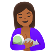 🤱🏾 Emoji Lactancia Materna: Tono De Piel Oscuro Medio en Google 15.0.
