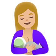 🤱🏼 Emoji Lactancia Materna: Tono De Piel Claro Medio en Google 15.0.