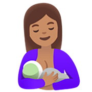 Emoji 🤱🏽 Allattare: Carnagione Olivastra su Google 15.0.