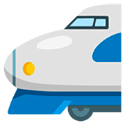 Emoji 🚅 Treno Alta Velocità Punta Arrotondata su Google 15.0.