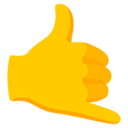 Emoji 🤙 Mano Con Gesto Di Chiamata su Google 15.0.