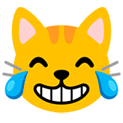 😹 Emoji Rosto De Gato Com Lágrimas De Alegria na Google 15.0.