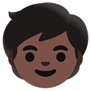 🧒🏿 Emoji Infante: Tono De Piel Oscuro en Google 15.0.