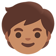 🧒🏽 Emoji Criança: Pele Morena na Google 15.0.