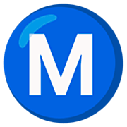 Émoji Ⓜ️ M Encerclé sur Google 15.0.