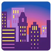 Emoji 🌆 Città Al Tramonto su Google 15.0.