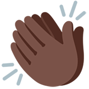 Emoji 👏🏿 Mani Che Applaudono: Carnagione Scura su Google 15.0.