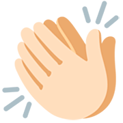 Emoji 👏🏻 Mani Che Applaudono: Carnagione Chiara su Google 15.0.