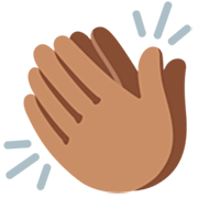Emoji 👏🏽 Mani Che Applaudono: Carnagione Olivastra su Google 15.0.