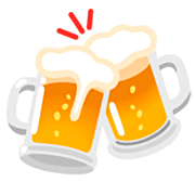🍻 Emoji Jarras De Cerveza Brindando en Google 15.0.