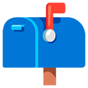 📫 Emoji Caixa De Correio Fechada Com Bandeira Levantada na Google 15.0.