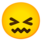 Emoji 😖 Faccina Frustrata su Google 15.0.