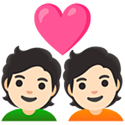 Émoji 💑🏻 Couple Avec Cœur, Peau Claire sur Google 15.0.