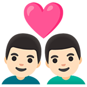 👨🏻‍❤️‍👨🏻 Emoji Pareja Enamorada - Hombre: Tono De Piel Claro, Hombre: Tono De Piel Claro en Google 15.0.