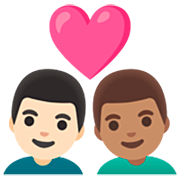 Couple Avec Cœur - Homme: Peau Claire, Homme: Peau Légèrement Mate Google 15.0.