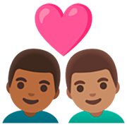 👨🏾‍❤️‍👨🏽 Emoji Pareja Enamorada - Hombre: Tono De Piel Oscuro Medio, Hombre: Tono De Piel Medio en Google 15.0.