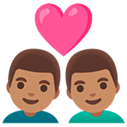 👨🏽‍❤️‍👨🏽 Emoji Pareja Enamorada - Hombre: Tono De Piel Medio, Hombre: Tono De Piel Medio en Google 15.0.